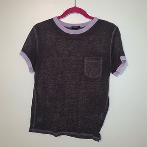 Black and Gray Forever 21 Pocket Tee
